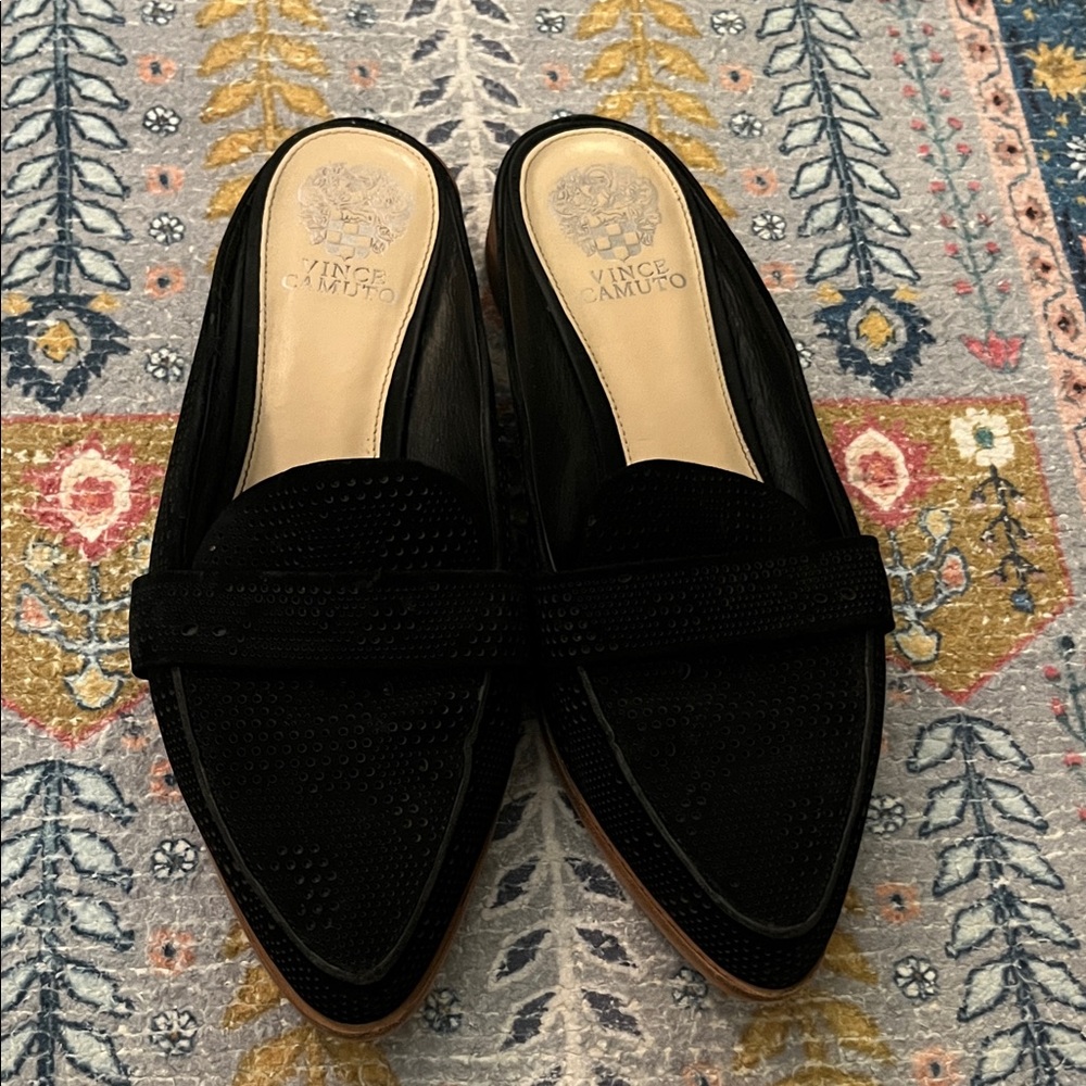 Vince Camuto Black Mules